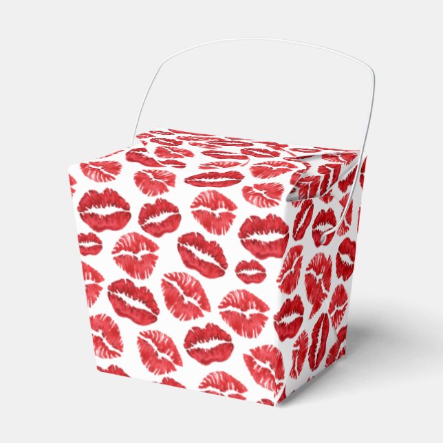 Crimson Kisses | Valentine Favor Box (Front Side)