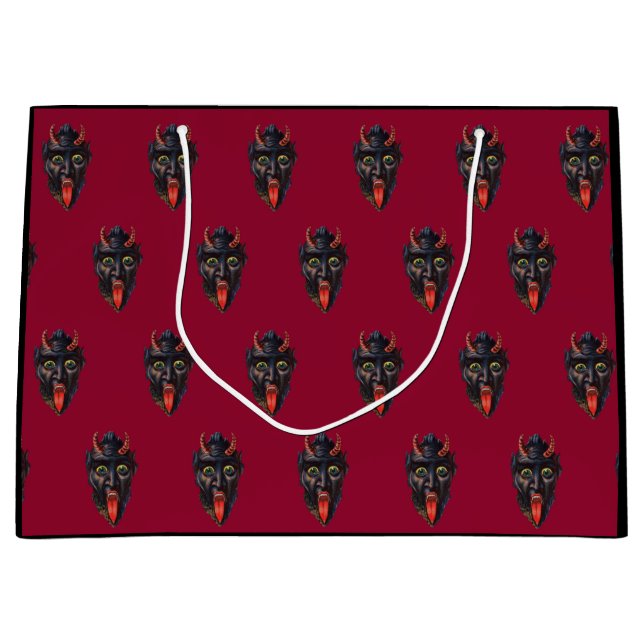 Crimson Krampus  Large Gift Bag (Front)