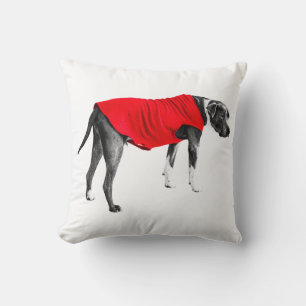 Crimson Layer, Calm Gaze Throw Pillow