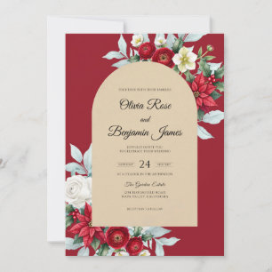 Crimson Leaf Wedding Invitation