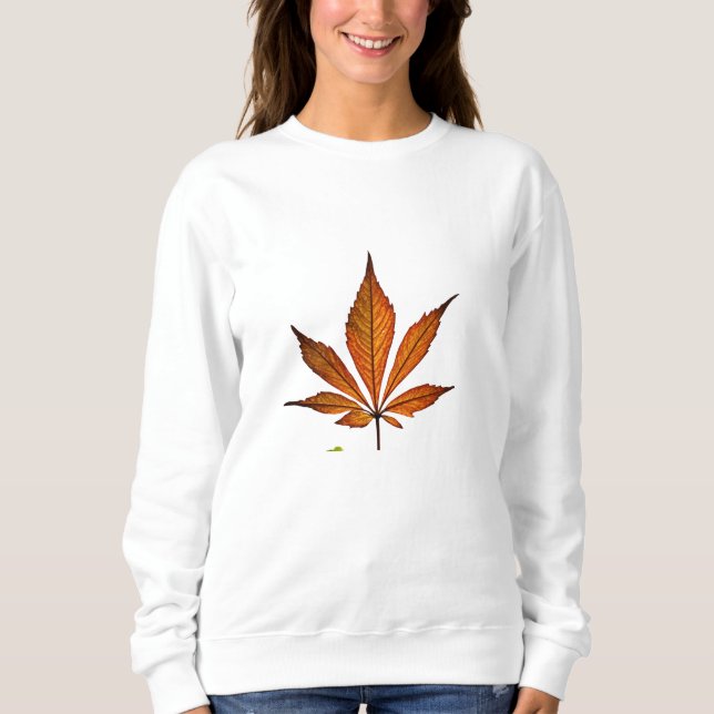 Crimson Leaves Aesthetic | Fall-Inspired Basic Sweatshirt (Front)