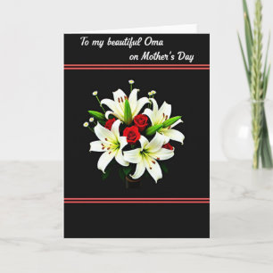 Crimson Lines Mothers Day Card