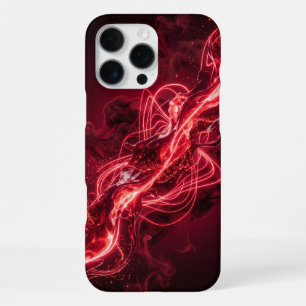 Crimson Liquid Dream Glowing Neon Art iPhone 16 Pro Max Case