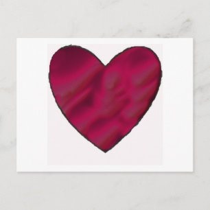 Crimson Love Heart Postcard