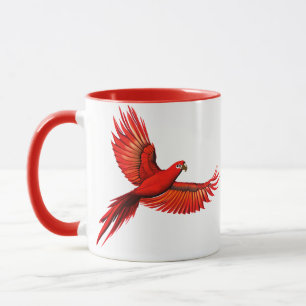 Crimson Macaw / Red Parrot in flight  Mug