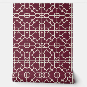 Crimson Majesty Petite Burgundy & Cream  Wallpaper