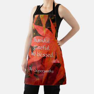 Crimson Maple Leaves - Personalized Apron