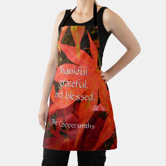 Crimson Maple Leaves - Personalized Apron (Insitu)