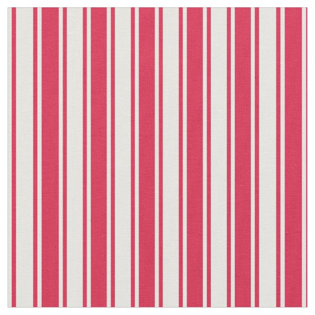 Crimson & Mint Cream Coloured Pattern Fabric (Close Up)