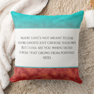 Crimson Mirage Throw Pillow