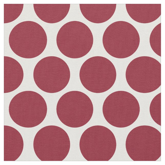 Crimson Mod Dots Fabric (Close Up)