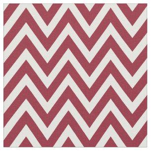 Crimson Modern Chevron Stripes Fabric