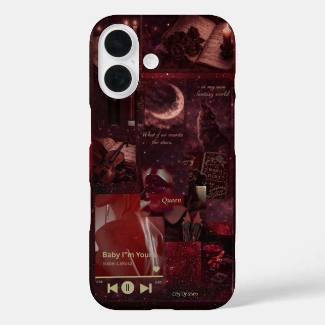 Crimson Moon Curio iPhone case (Back)