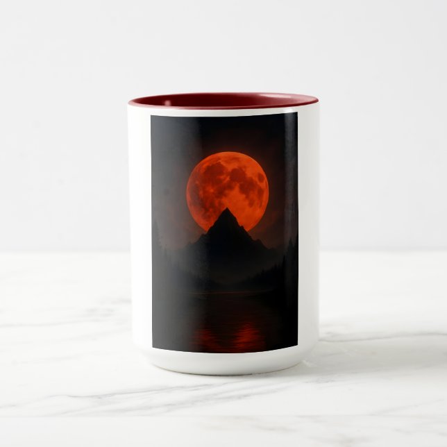 Crimson Moonrise Mountain Mug (Center)