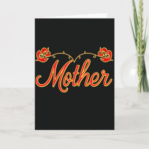 Crimson Mother Golden Script Card