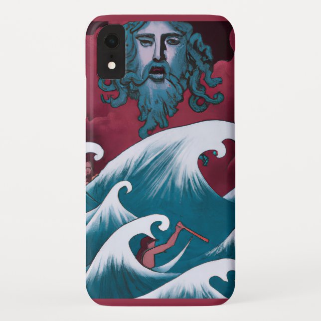 Crimson Neptune Oil Painting Case-Mate iPhone Case (Back)