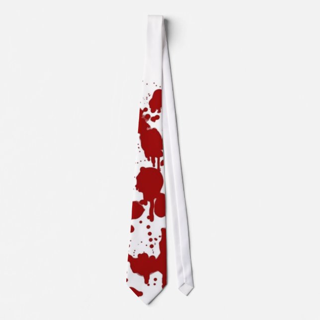 Crimson on White Tie (Front)
