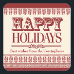 Crimson Ornate Borders Holiday Sticker<br><div class="desc">Ornate burgundy borders make striking and festive edges for this holiday sticker. Versatile enough for any special holiday. Great to use as envelope or package seals,  or use as a gift tag/sticker. Available in alternate colours with matching products. 


com</div>