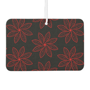 Crimson Pattern on Black  Air Freshener