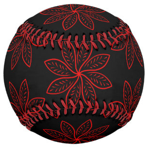 Crimson Pattern on Black Softball