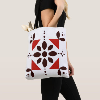 Crimson Petal Burst Tote Bag