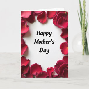 Crimson Petals Mothers Day Card