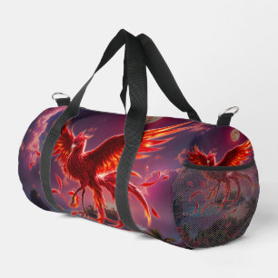 Crimson Phoenix of the Moonlit Tide.  Duffle Bag