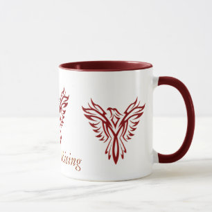 Crimson Phoenix Rising for Hope and Encouragement Mug