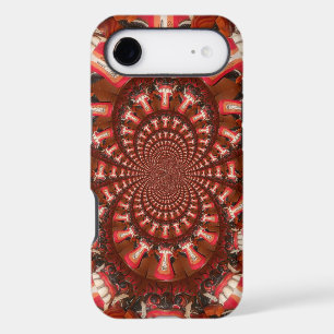 Crimson Pulse   Kaleidoscope Tongue Abstract Art  