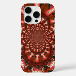 Crimson Pulse Kaleidoscope Tongue Abstract Art iPhone 16 Pro Case