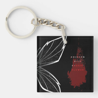 Crimson Rain Sought Flower (eng) Keychain