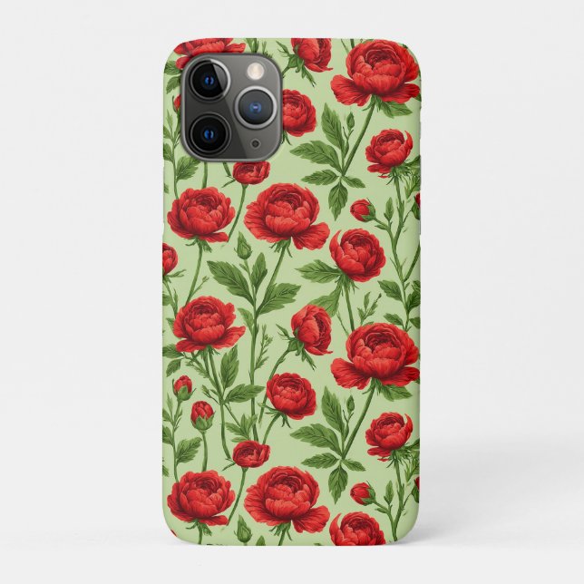 Crimson Ranunculus Bloom ✨ Vibrant Floral Elegance Case-Mate iPhone Case (Back)
