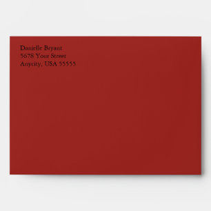 Crimson Red A7 5x7 Custom Pre-addressed Envelopes
