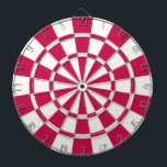 Crimson Red And White Dartboard<br><div class="desc">Crimson Red And White Dart Board</div>