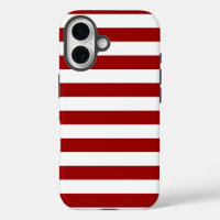 Crimson Red and White Stripes