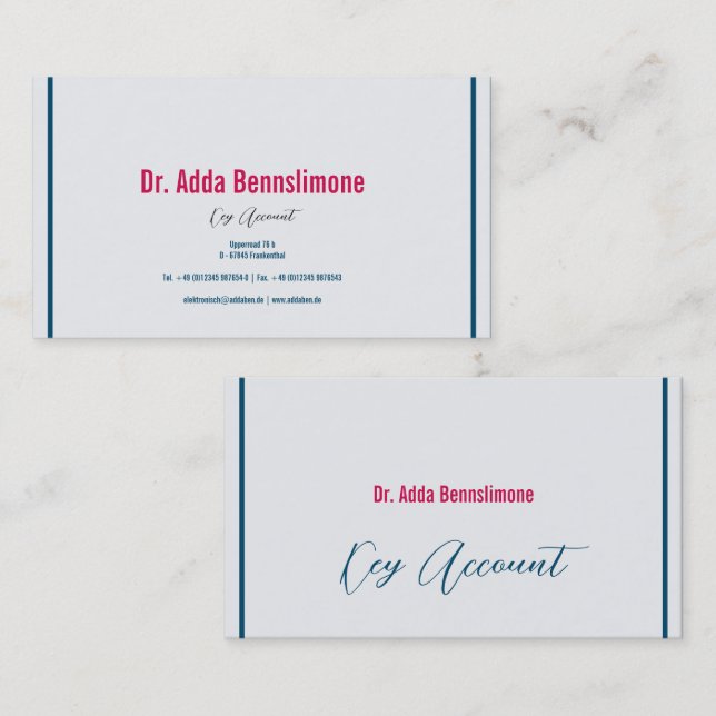 Crimson Red Business Card (Front/Back)