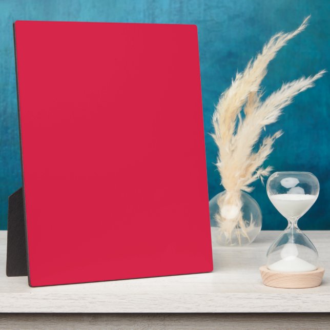 Crimson Red Custom Tabletop Plaque with Easel (Side)