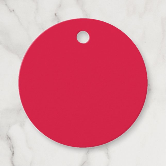 Crimson Red Favour Tag – Fully Customizable (Front)