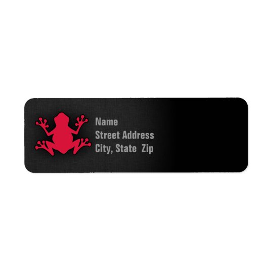 Crimson Red Frog Return Address Label