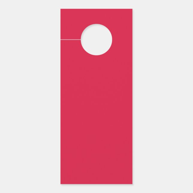 Crimson Red & Gold Door Hanger – Customizable (Front)