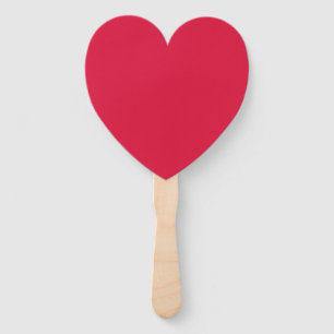 Crimson Red Heart Hand Fan – Customizable