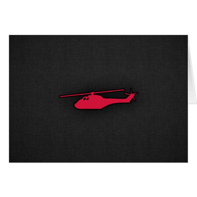 Crimson Red Helicopter (Front Horizontal)