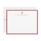 Crimson Red Modern Stationery Classic 