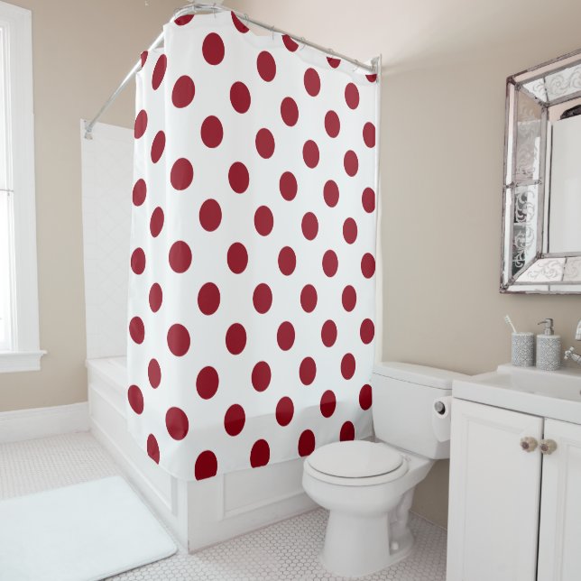 Crimson Red Polka Dots Circles (In Situ)