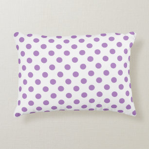 Crimson Red Polka Dots Circles Decorative Pillow