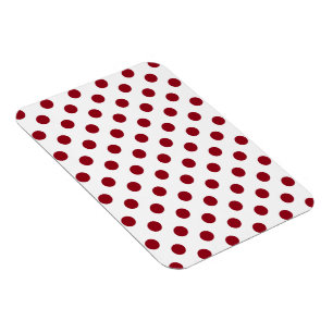 Crimson Red Polka Dots Circles Magnet