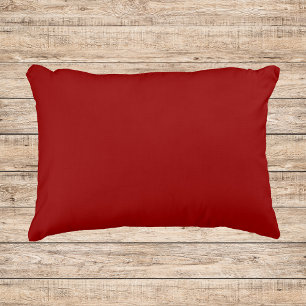 Crimson Red Solid Color Accent Pillow