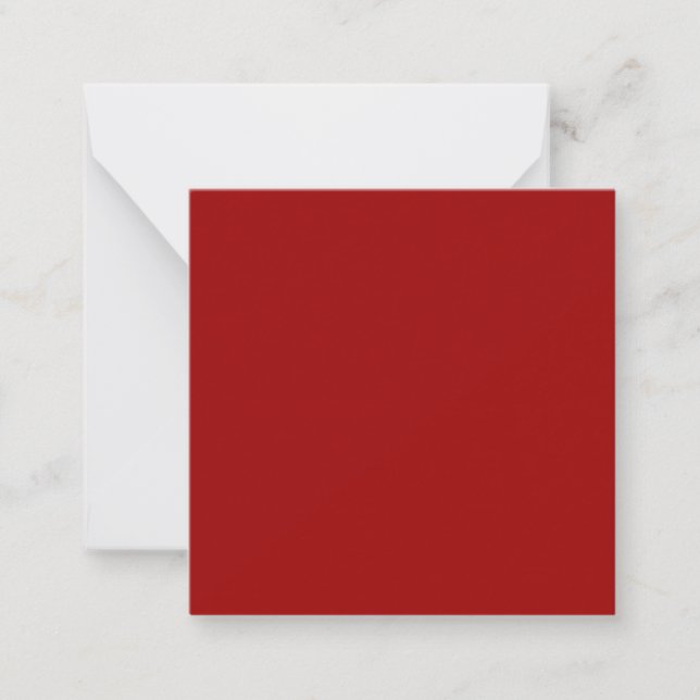 Crimson Red Solid Colour Card (Front)