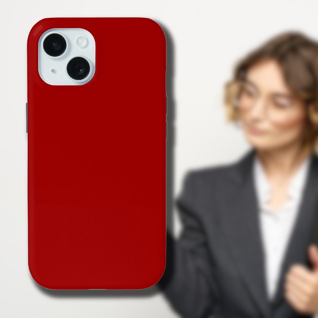 Crimson Red Solid Colour | Classic | Elegant Case-Mate iPhone Case (Creator Uploaded)