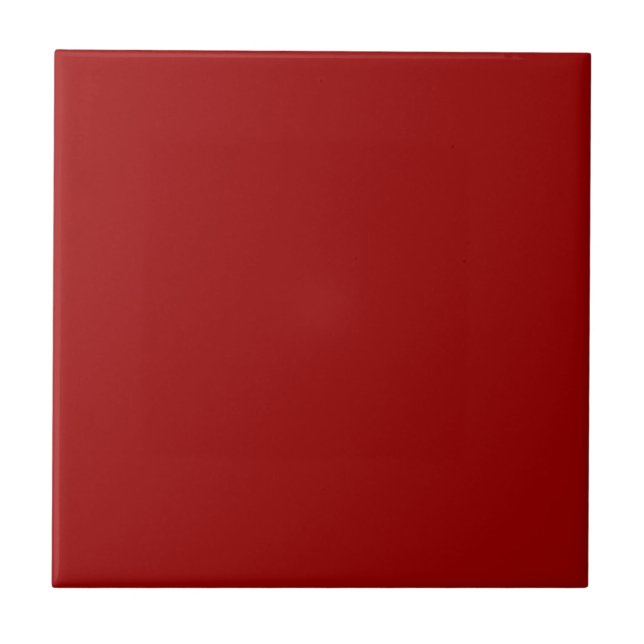 Crimson Red Solid Colour Tile (Front)